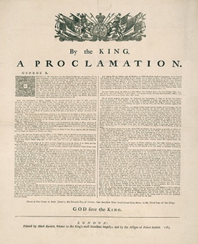 The Royal Proclamation determines that First Nations are sovereign