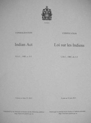 The Indian Act is first created