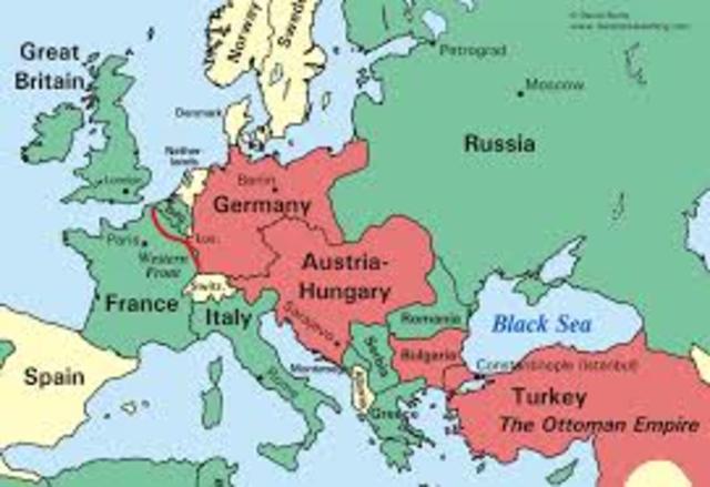 Central Powers : Germany, Austria-Hungary, Ottoman Empire