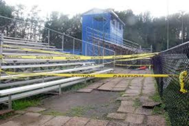 the condemned bleachers