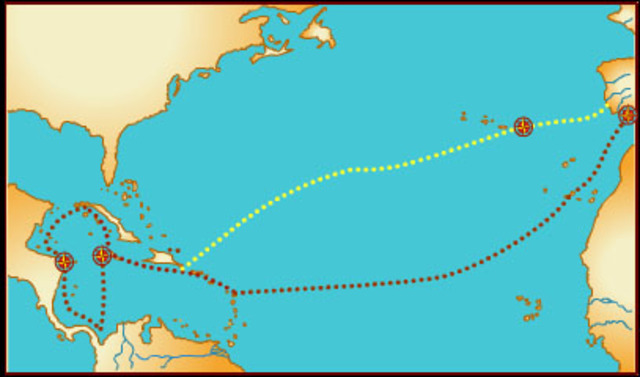 cuarto viaje de Colón a América.1502