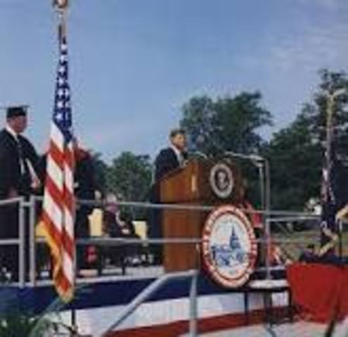 Kennedy give American university address