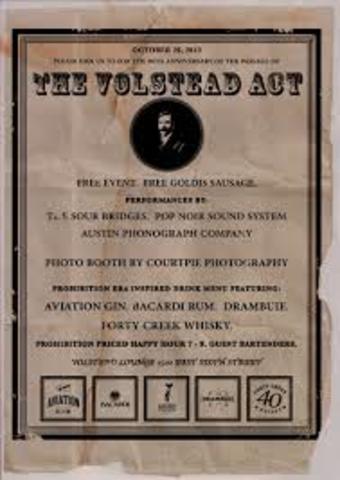 Volstead Act: " War for Alcohol prohibition"