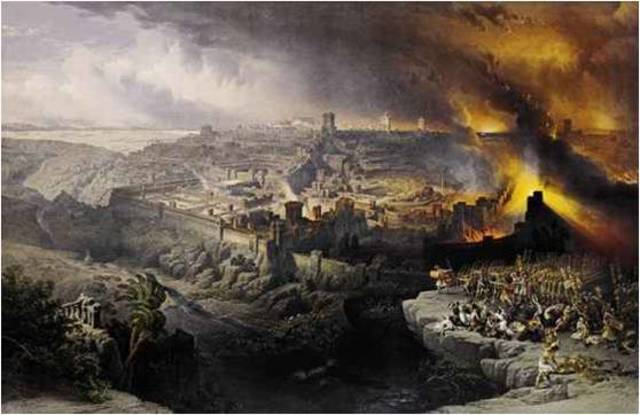 Titus destroys Jerusalem