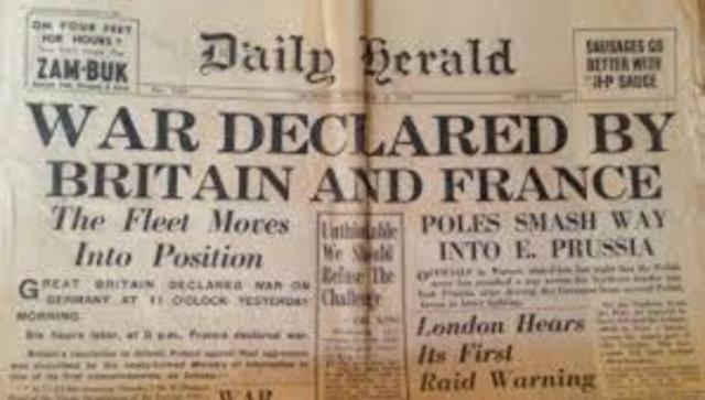 Britain and France declare war on