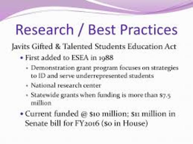 J Javits Gifted & Talented Students Act