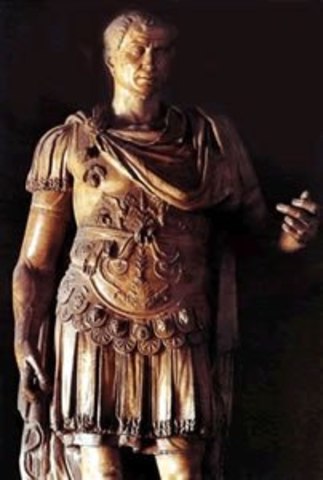 De burger oorlog tussen Pompei en Caesar door Caesar gewonnen.