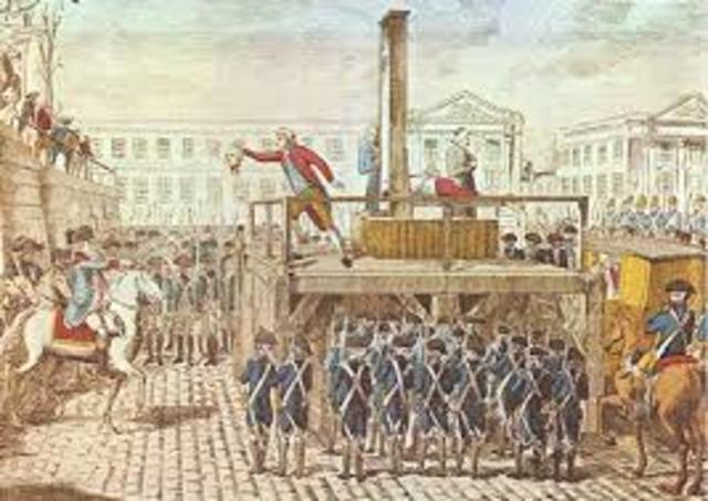 King Louis XVI was executed.
