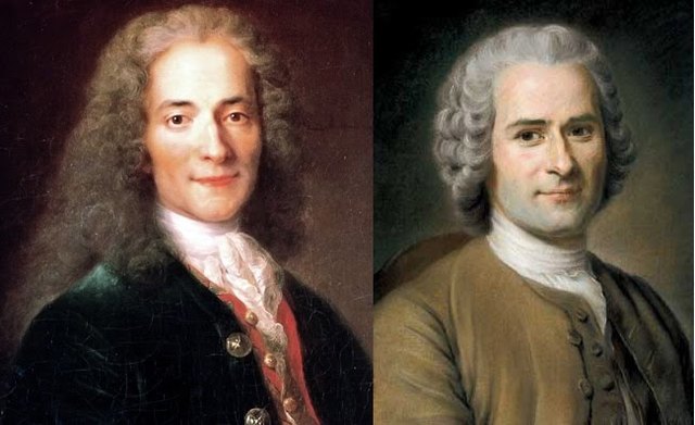 Voltaire y Rousseau utilizaron cartas como vehículo para transmitir sus ideas,