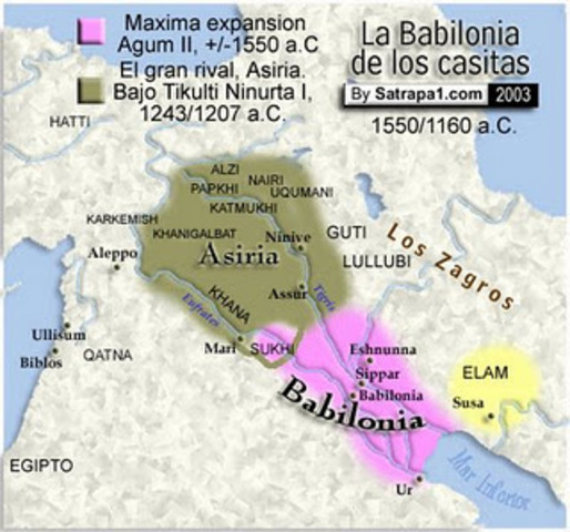 LOS NOMADAS CASITAS PROVENIENTES DE ZAGROS, APROVECHARON EL DEBILITAMIENTO DE BABILONIA PARA ATACARLA