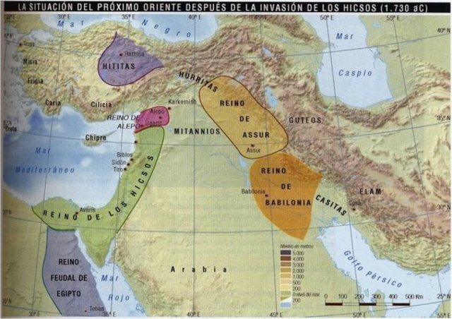 LOS NATIVOS EGIPCIOS DERROTARON A LOS HICSOS DEL BAJO EGIPTO Y CONTINUARON SU AVANCE MAS ALLÁ DEL SINAÍ