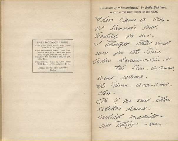 Emily Dickinson begins to copy her poems into bound booklets