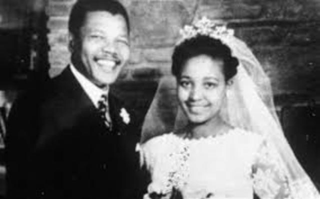 Matrimonio con Nomzano Winnie Madikizela.