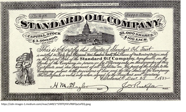 Standard Oil Co. formado por John D. Rockefeller