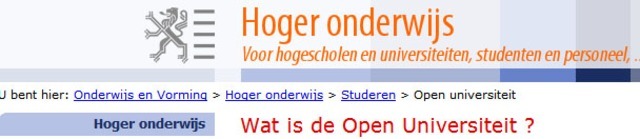 Creación de la Studiecentrum Open Hoger Onderwijs en Bélgica