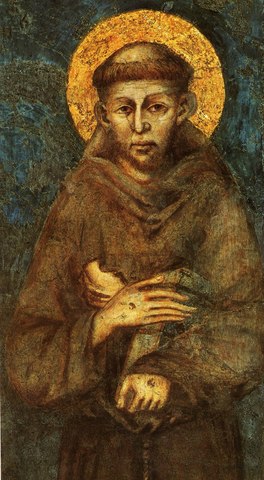 Francis of Assisi renounces wealth in order
