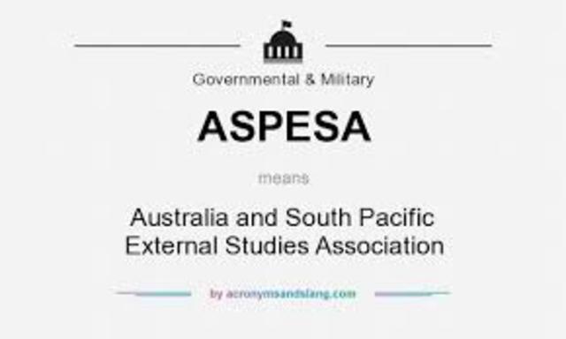 Se constituyó La Australian and South Pacific External Studies Association (ASPESA)