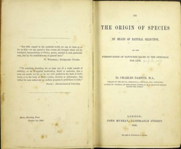 Libro: El origen de las especies mediante la selección natural o la conservación de las razas favorecidas en la lucha por la vida