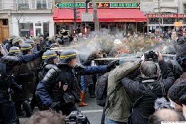 March with a violent turn