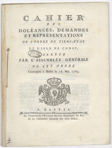 Le cahier des doléances