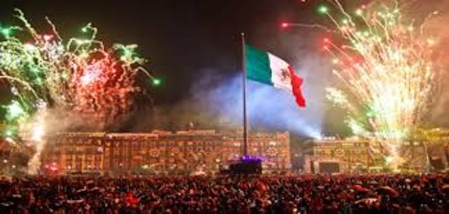 Mexico achieves their independence from Spain