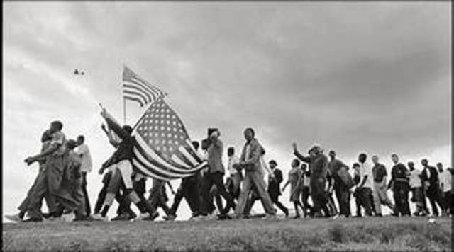 In 1964 President lyndon B. Johnson signed the Civil Rights Act allowing equal employment for all. And limited the use of voter literacy tests and allowed federal authorities to ensure public places are integrated.