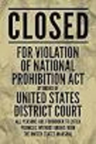Prohibition and 18th Amendment.