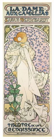 *La Dame aux camélias, Alphonse Mucha (Modernisme)