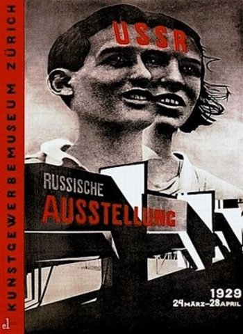 *Cartell per a l’exposició russa Kunstgewerbemuseum, El Lissitzky (Constructivisme)