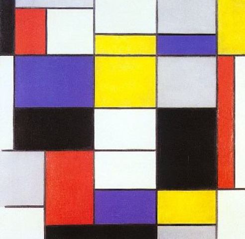 *Gran composició A, Piet Mondrian (DeStijl)