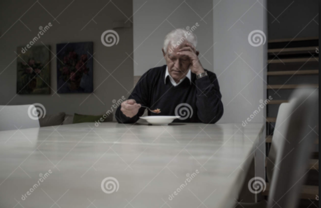 Scrooge is living alone.