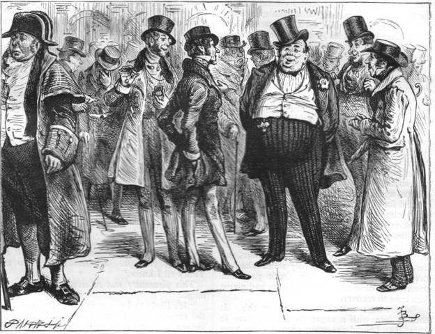 Spirit leads Scrooge Up To His Death