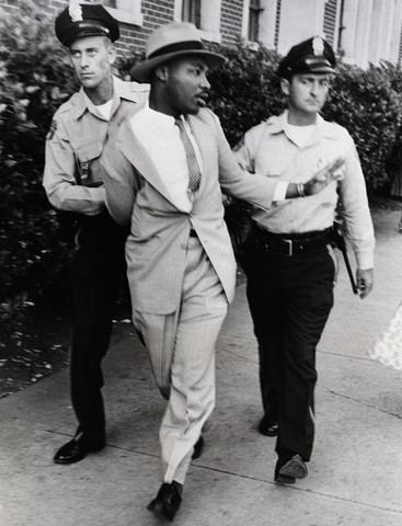 Martin Luther King Jr. gets arrested