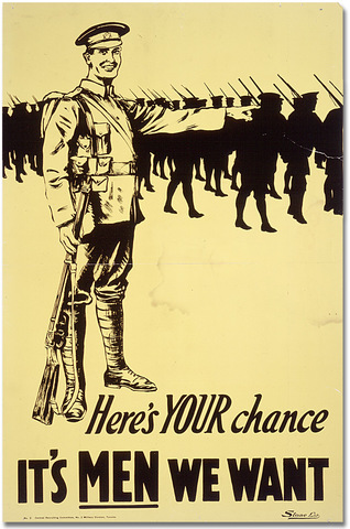 Here's YOUR Chance - It's Men We Want Recruitment Poster