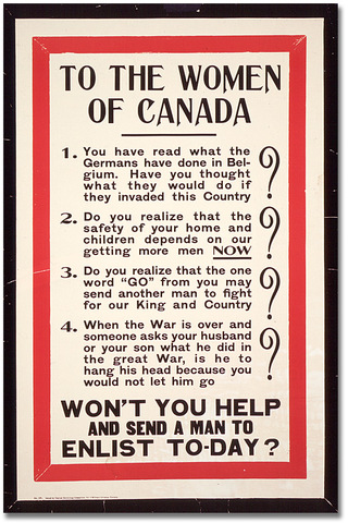 To The Women of Canada Recruitment Poster