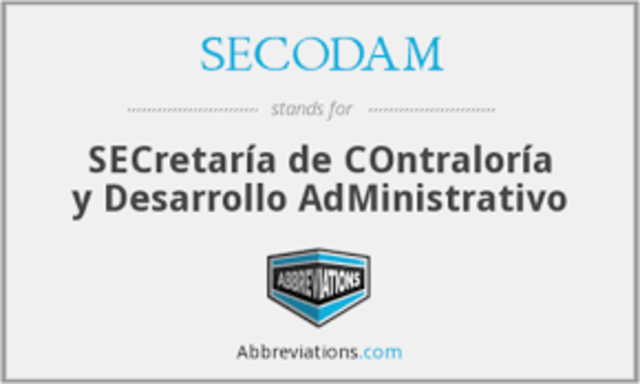 La secretaría de contraloría y desarrollo administrativo
