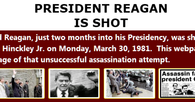 President Ronald Reagan withstands an assassination attempt