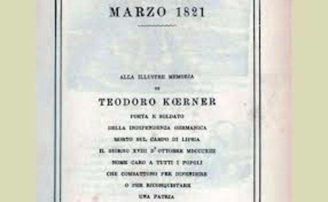 alessandro compone il '' Marzo 1821'' e ''il cinque maggio''