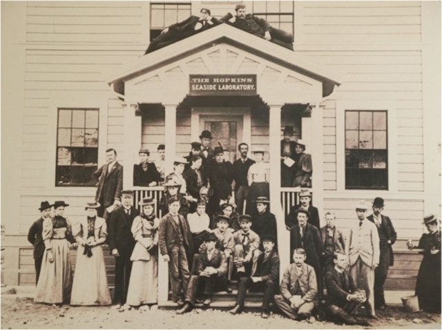 Hopkins Seaside Station in Pacific Grove in 1892 as the first marine biological laboratory on the West Coast.