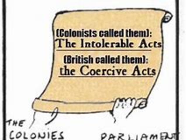 coercive/intolerable acts
