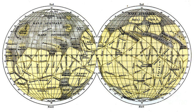 Giovanni Virginio Schiaparelli announces that he has seen "canali" on Mars