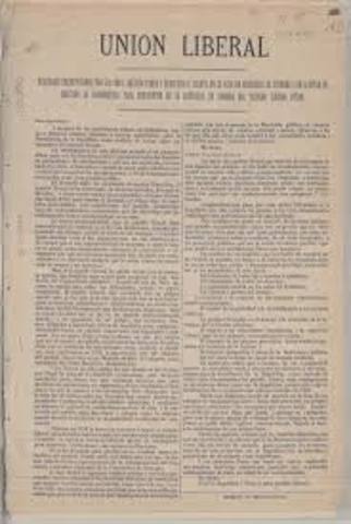 O'Donnell funda la Unión Liberal.