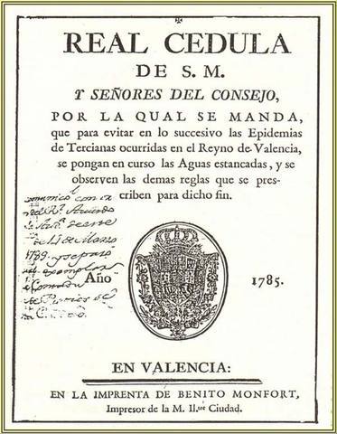 Real cédula  sobre  la enajenación  de bienes raíces y cobro de  capitales de capellanías y  obras pías