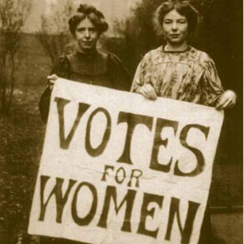 women gaining the right to vote