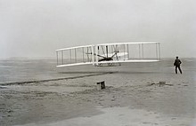 First powered airplane flight