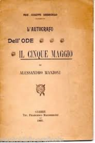Scrittura "Marzo 1821" e "Il cinque maggio"