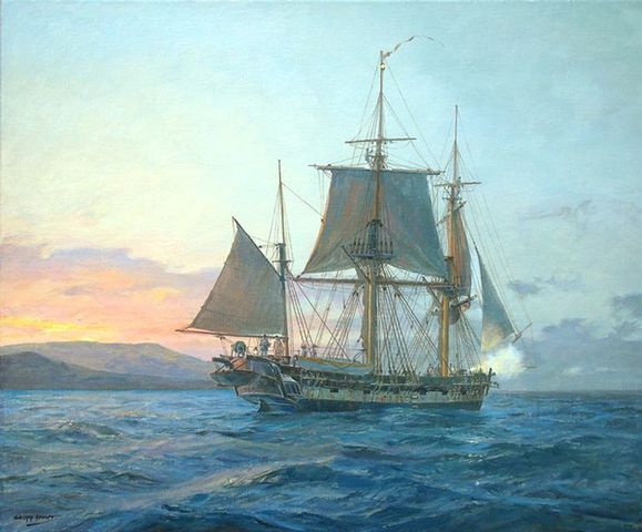 The HMS Returns Home to England