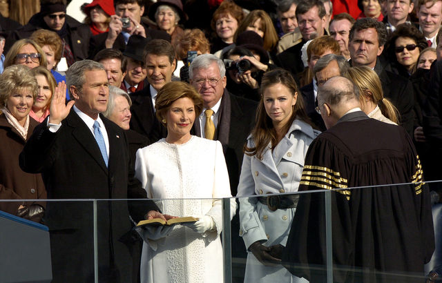 George W. Bush was sworn in for his second term!