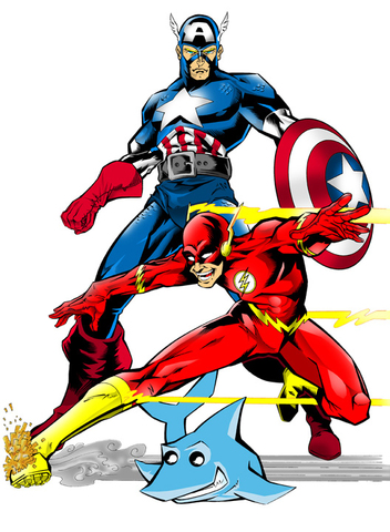 FLASH Y CAPITÁN AMÉRICA