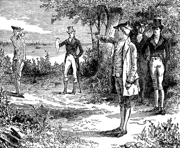 10. Alexander Hamilton and Aaron Burr Duel